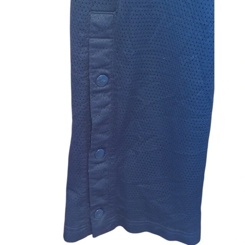 Nike Kids Track Pants Snap Button Side Logo Athletic Black Blue Size M‎
